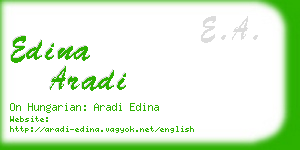 edina aradi business card